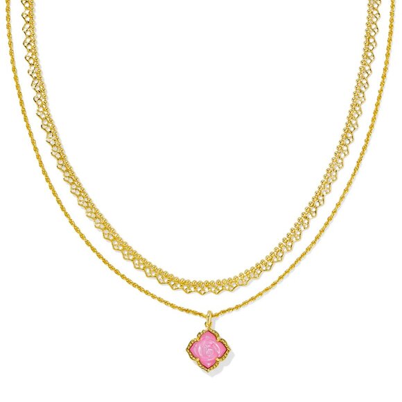 Kendra Scott MALLORY ROSE GOLD MULTI STRAND NECKLACE - Picture 1 of 5
